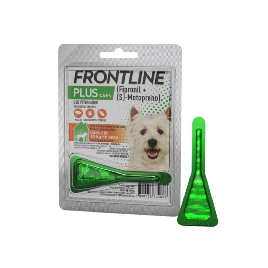Pipeta Antipulgas Cães Frontline Plus Até 10kg — foto 2 de 2