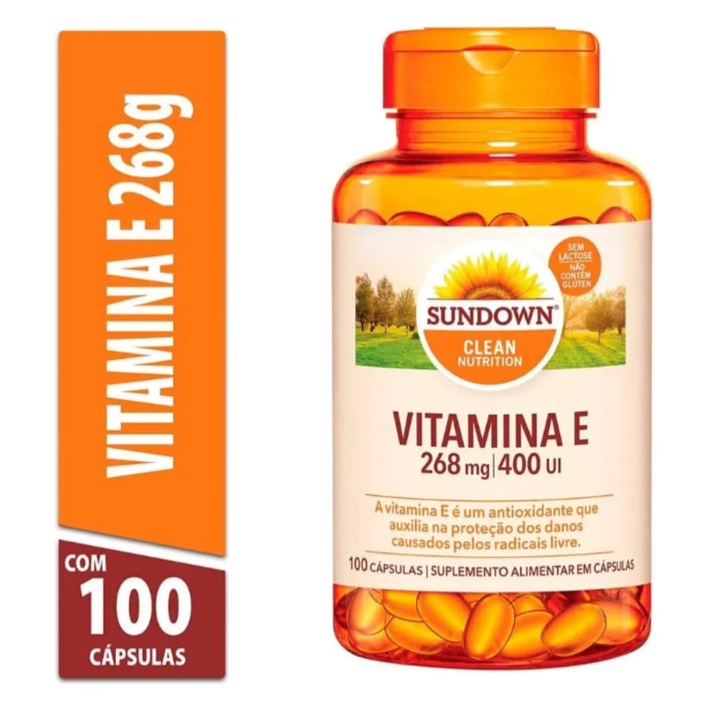 Vitamina E 400ui 100 Softgels Sundown Naturals Sem Glúten Vegano · GTIN 30768032685 — foto 3 de 3