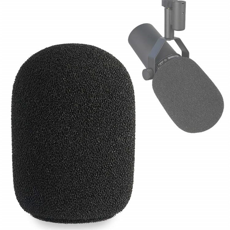 Filtro/pop/anti Puff/espuma Microfone Dinâmico Shure Sm7b · Cor: Preto — foto 2 de 4