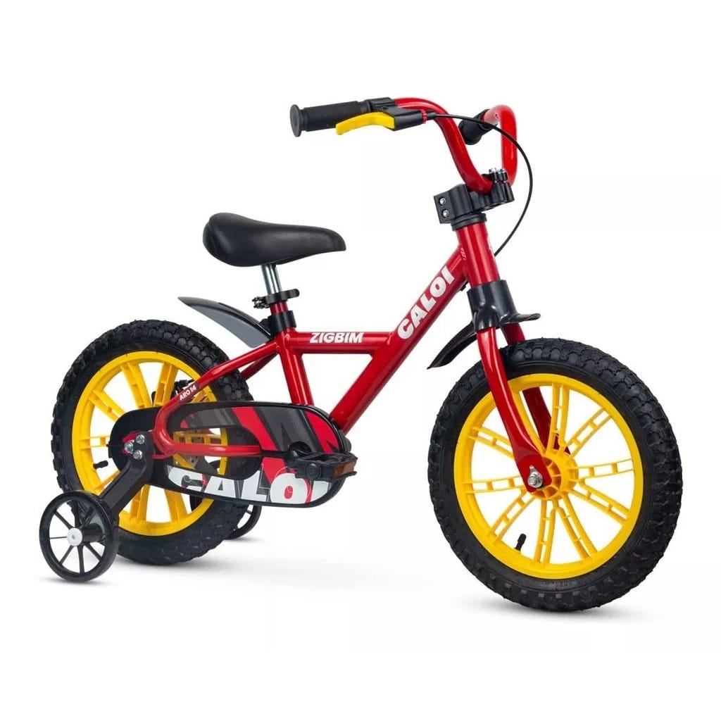 Bicicleta Infantil Aro 14 Vermelho Caloi Zigbim · GTIN 7898322523573 — foto 5 de 7