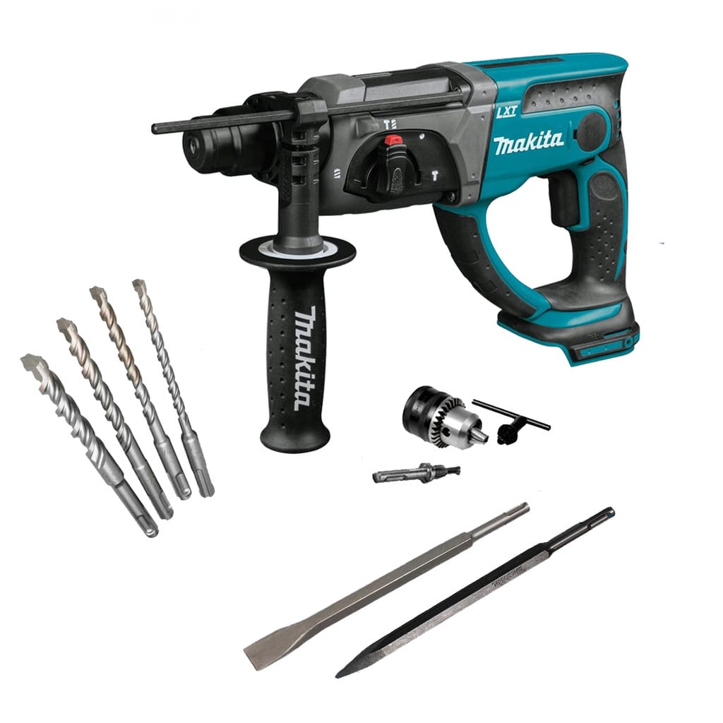Martelete Combinad Makita Dhr202z 18v + Kit Makita + Mandril · GTIN 7909463119669 — foto 6 de 6