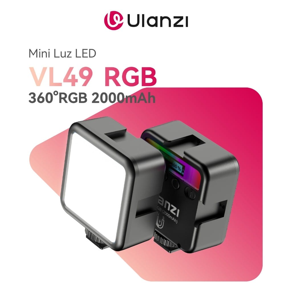 Mini Luz Vídeo Led Ulanzi Vl49 Recarregável Rgb Branco · GTIN 6972436386369 — foto 4 de 4