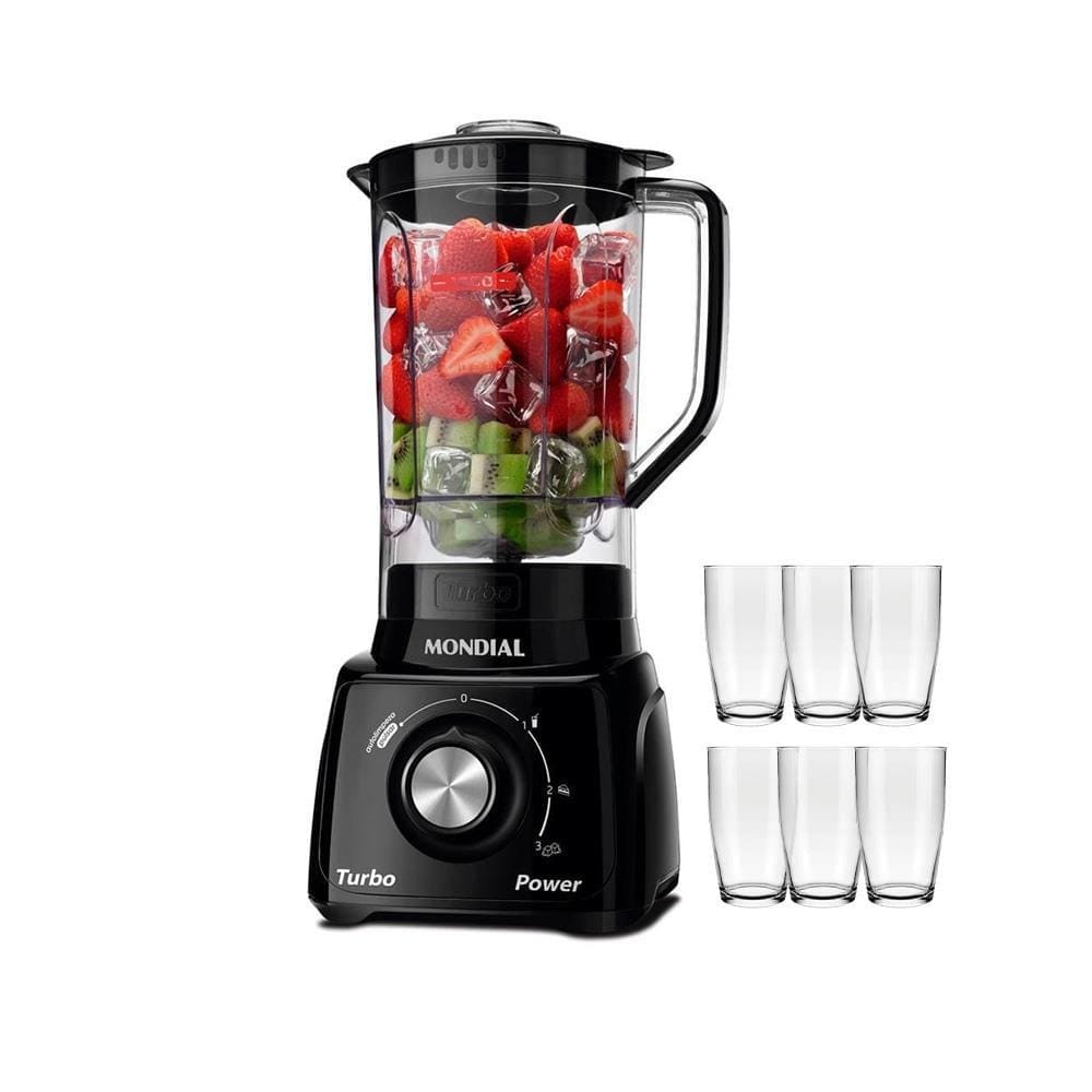 Liquidificador Mondial Turbo Power L-99 Fb Preto Com 3 Veloc… — foto 5 de 6