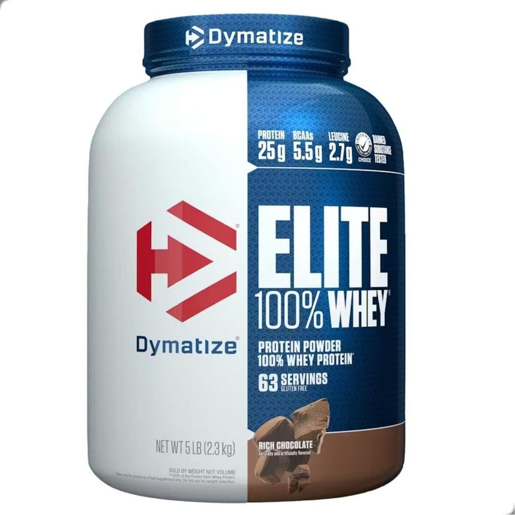 Elite 100% Whey 5lbs 2,3kg - Dymatize Rich Chocolate · GTIN 00705016433018 — foto 2 de 2
