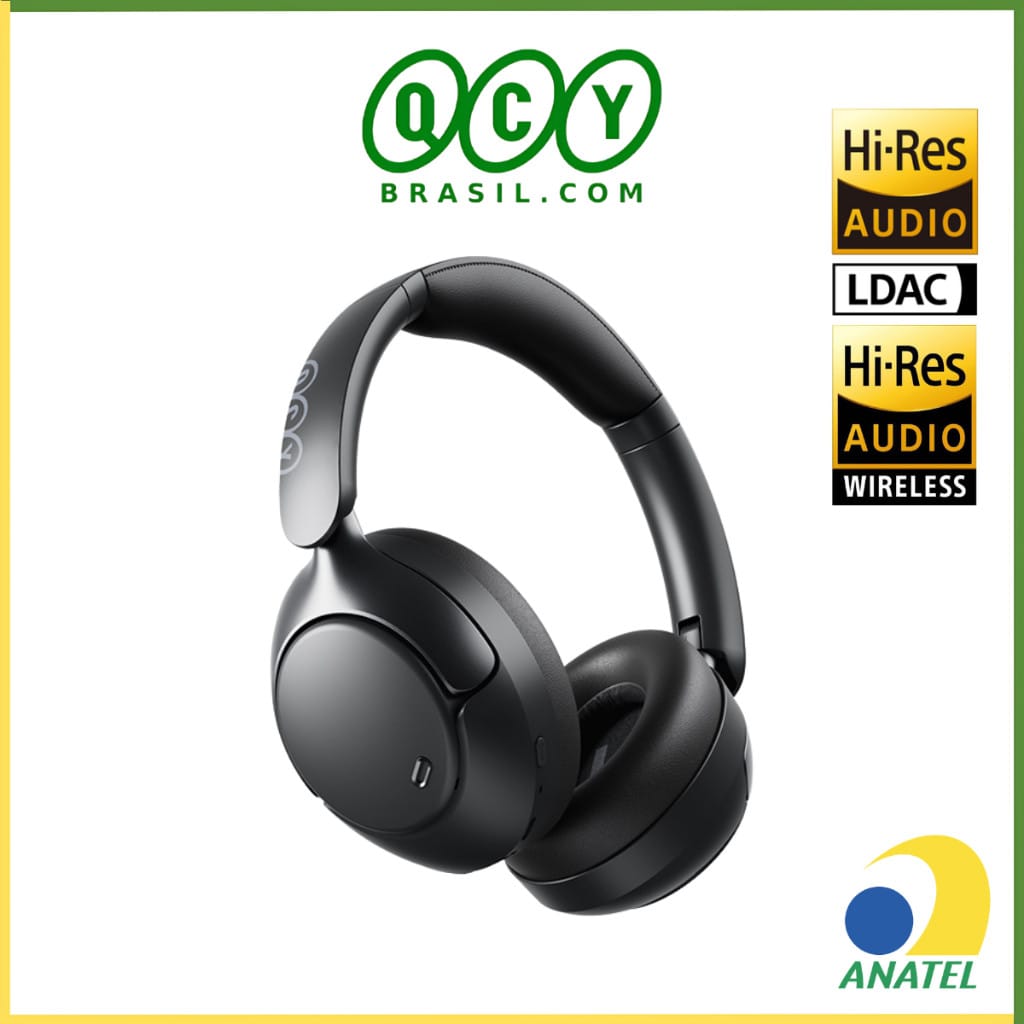 Foto de QCY H3 Pro · ANC: Sim · Capacidade da bateria: 550 mAh · Conectividade: Bluetooth 5.4, LDAC, multipoint