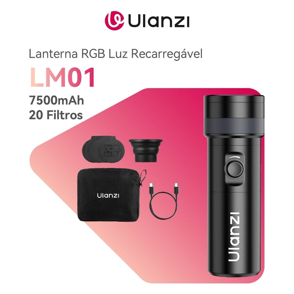 Ulanzi Lm01 Rgb Luz De Vídeo Para Fotografia Lanterna Preto · GTIN 06974774334132 — foto 3 de 3
