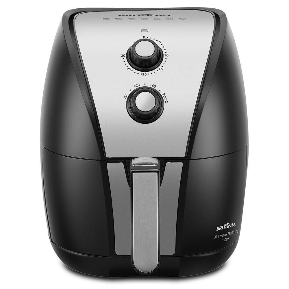 Fritadeira Air Fryer Bfr11pg Inox 4,4l Preta Britânia Preto — foto 8 de 8