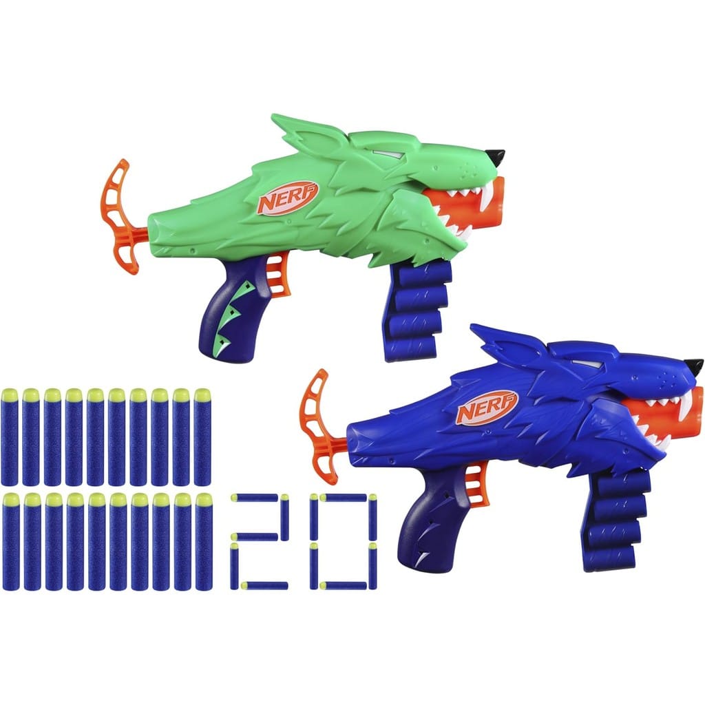 Lançador Nerf Wild Wolfpack - Hasbro G0031 · Cor: Verde-claro — foto 2 de 2