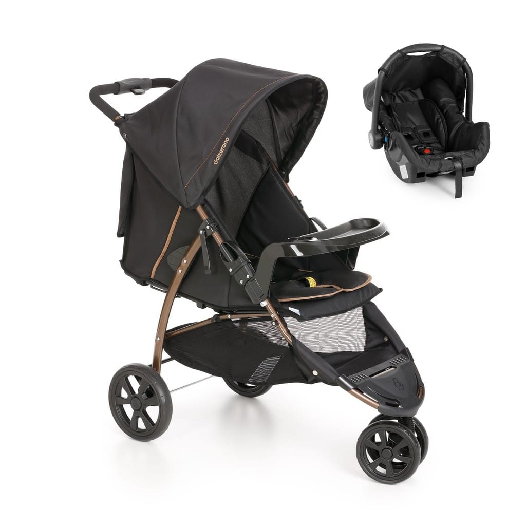 Carrinho Travel System Cross Trail Preto C/ Base - Galzerano… — foto 6 de 6