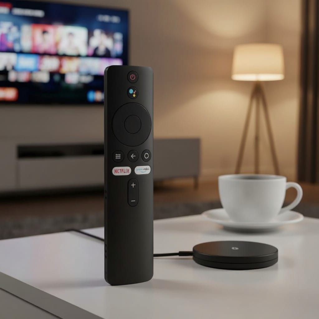 Controle Remoto Xiaomi Bluetooth Para Mi Box Mi TV Stick Google… · Cor: Preto · Modelo: Controle Bluetooth — foto 2 de 4