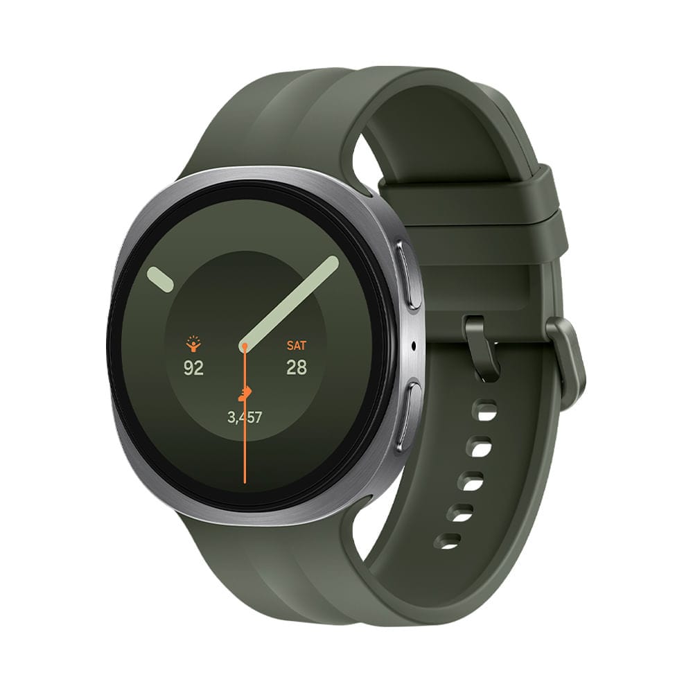 Samsung Galaxy Watch9 · Tela: Super AMOLED de 1,34" (438 x 438), Always On, até 3.000 nits, cristal de safira · Capacidade da bateria: 390 mAh · Caixa: 40 mm — foto 5 de 5