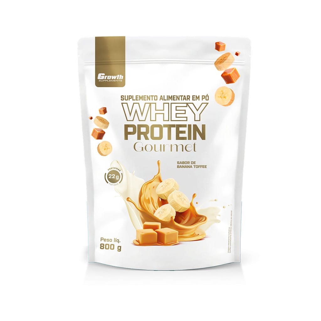 Whey Protein Gourmet 800g Growth Supplements - Banana Toffee · GTIN 07898786020441 — foto 4 de 4