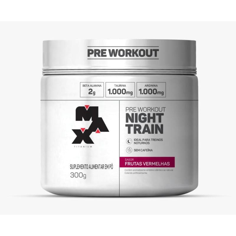 Night Train 300g Pré Treino Sem Cafeína - Max Titanium Sabor… · GTIN 17899941203720 — foto 8 de 8