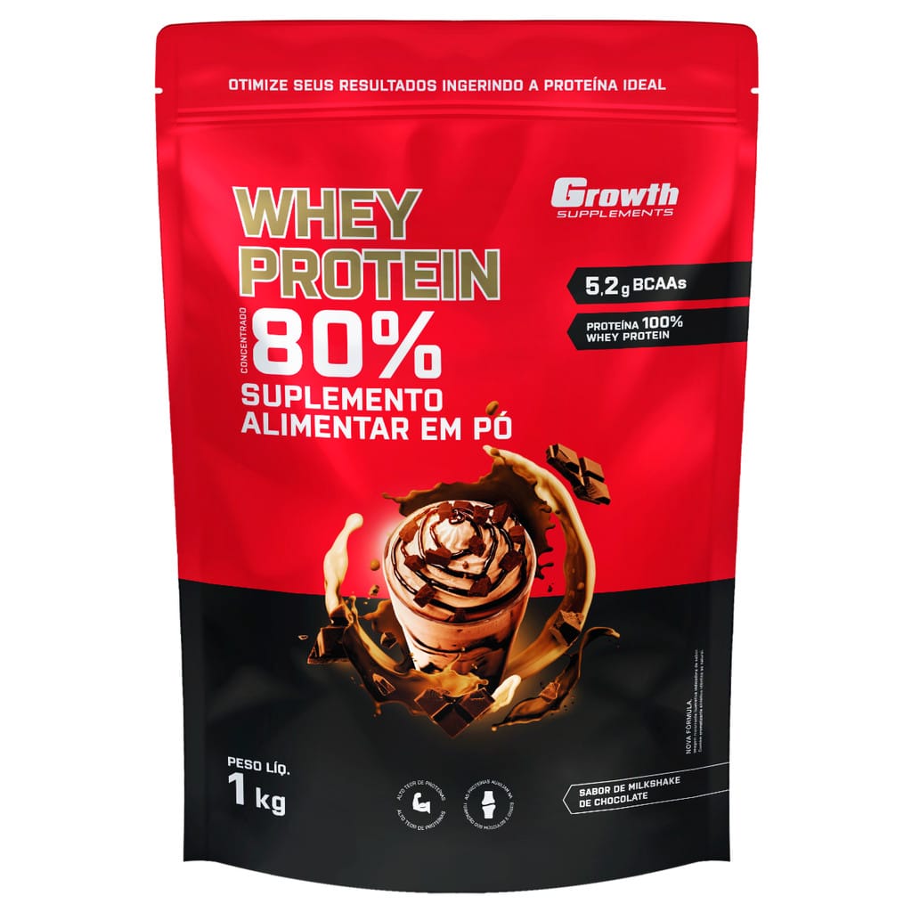 Whey Protein Concentrado 1kg Growth Supplements - Capuccino — foto 6 de 6