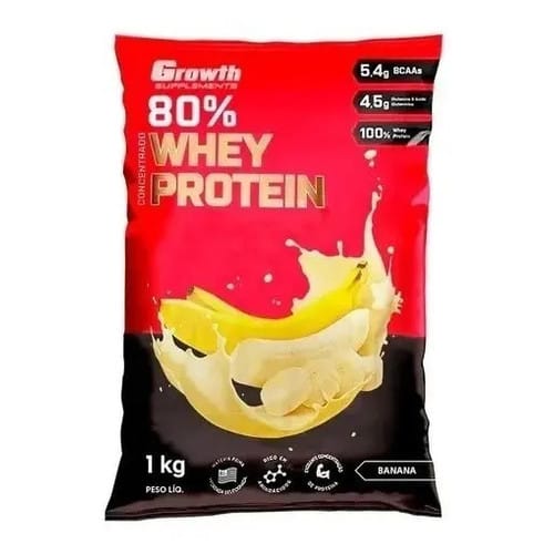 Whey Protein Concentrado 1kg Growth Supplements - Natural — foto 8 de 8