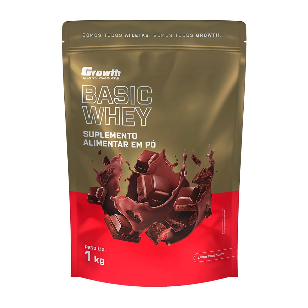 Basic Whey 1kg Growth Supplements - Chocolate — foto 6 de 6