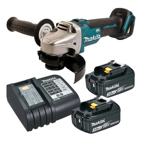Esmerilhadeira Angular Makita Dga504 + Bateria 5ah · Cor: Azul-turquesa · Modelo: BL — foto 6 de 6
