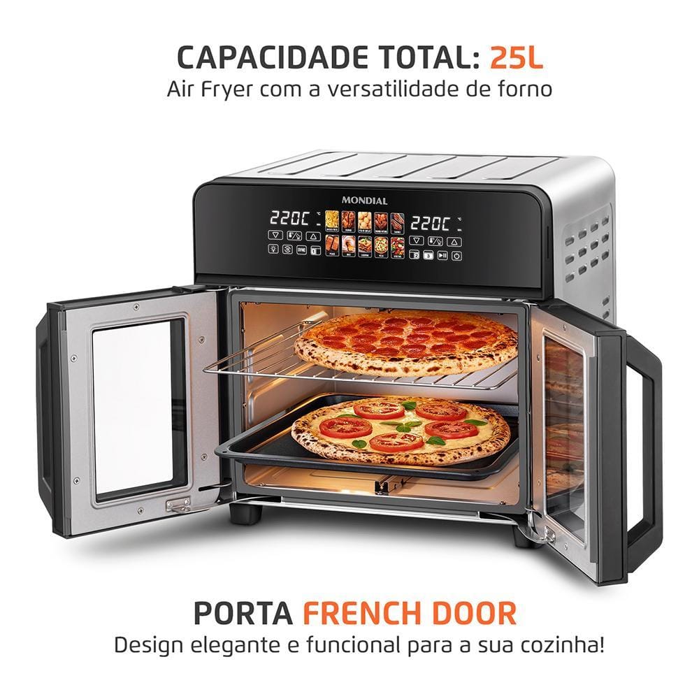 Mondial Air Fryer 6L AFDO-25L-FD Preto · Voltagem: Bivolt — foto 2 de 2