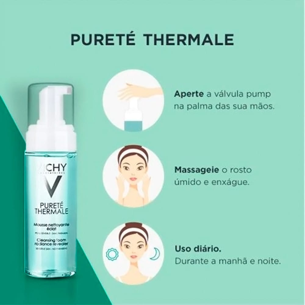Espuma De Limpeza Facial Pureté Thermale 150ml Vichy Tipo de… · GTIN 3337871320980 — foto 4 de 4
