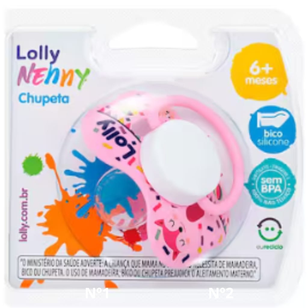 Chupeta Silicone T2 Zoo Rosa 4515-00-rs - Lolly · Modelo: Chupeta Silicone T2 Rosa — foto 2 de 2