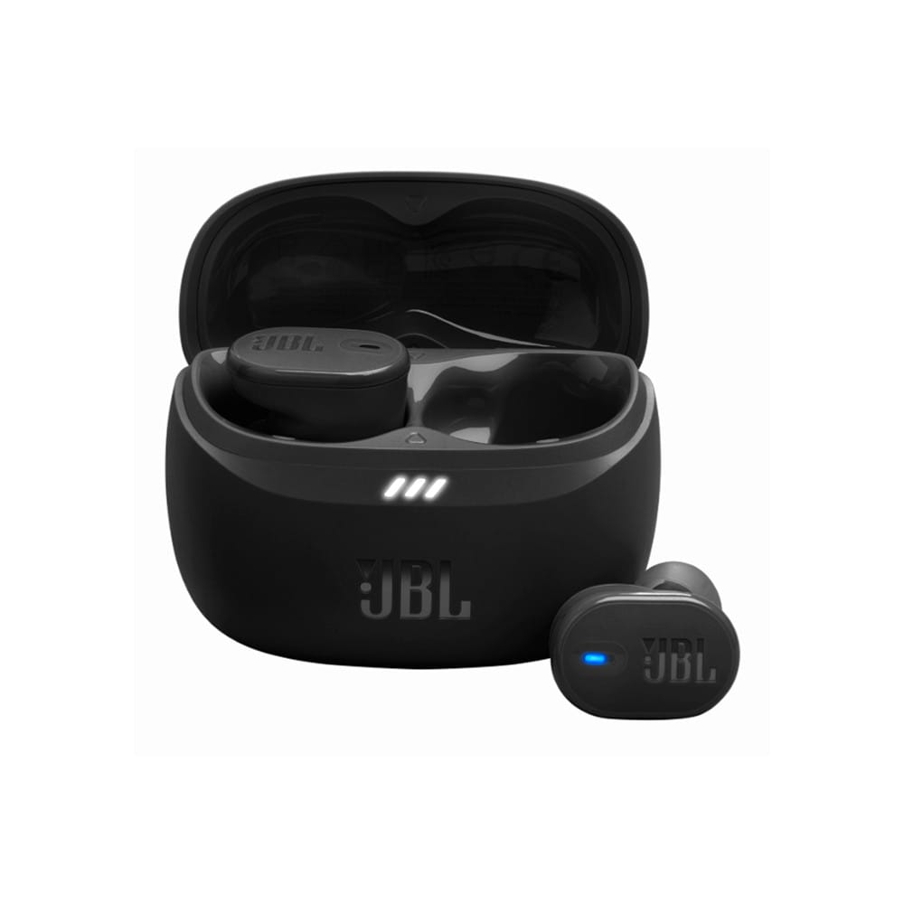 Foto de JBL Tune Buds 2 · ANC: Sim · Capacidade da bateria: 68 mAh · Conectividade: Bluetooth 5.3, JBL Spatial Sound