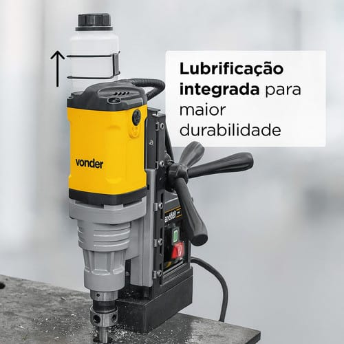 Furadeira Magnética Industrial 1500w Encaixe Weldon Vonder… · Cor: Amarelo · Modelo: FMV 1500 VONDER PLUS — foto 2 de 3