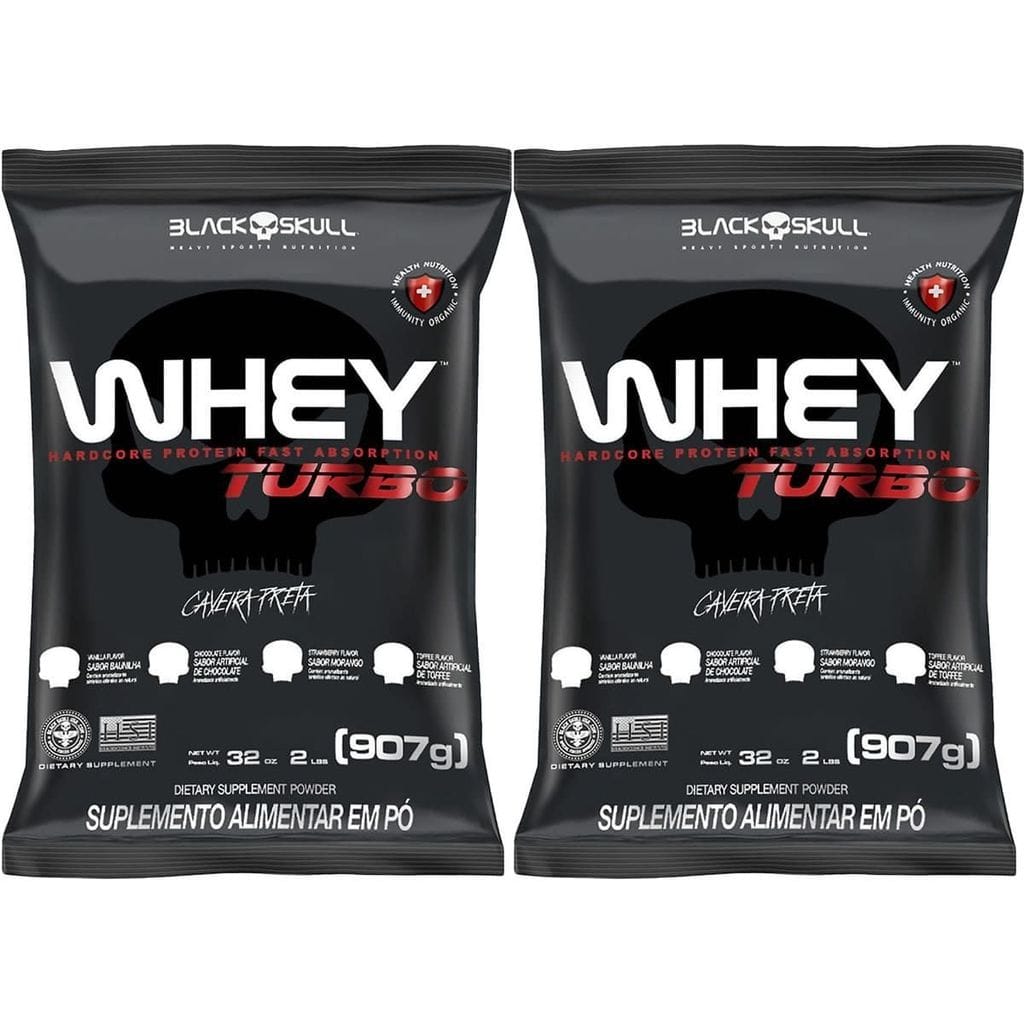 Kit 2x Whey Turbo Refil 907g - Caveira Preta - Black Skull… — foto 2 de 2