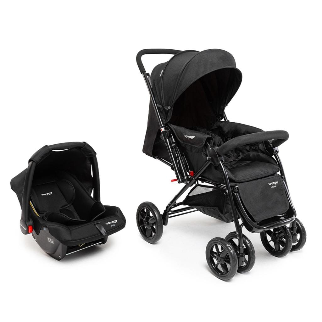 Carrinho De Bebê Choice E Bebê Conforto Beta Cinza - Voyage · Cor: Preto — foto 2 de 3