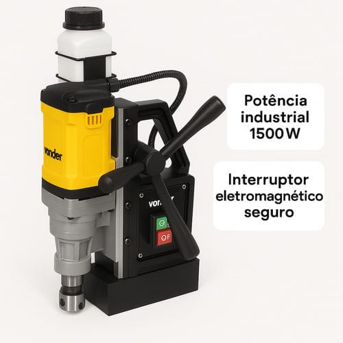 Furadeira Magnética Industrial 1500w Encaixe Weldon Vonder… · Cor: Amarelo · Modelo: FMV 1500 VONDER PLUS — foto 3 de 3