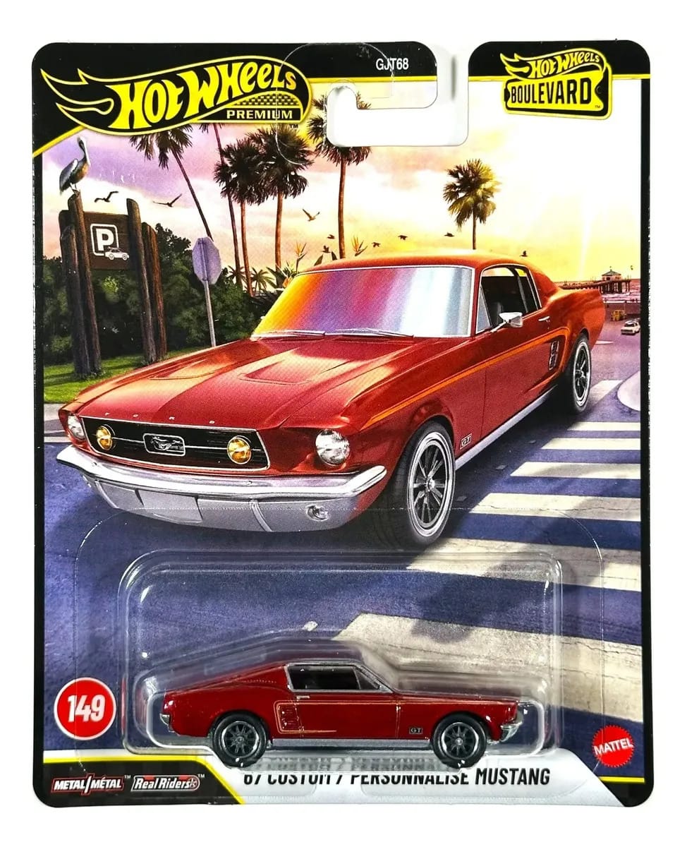 Hot Wheels Premium 67 Custang Boulevard #149 Bordeaux