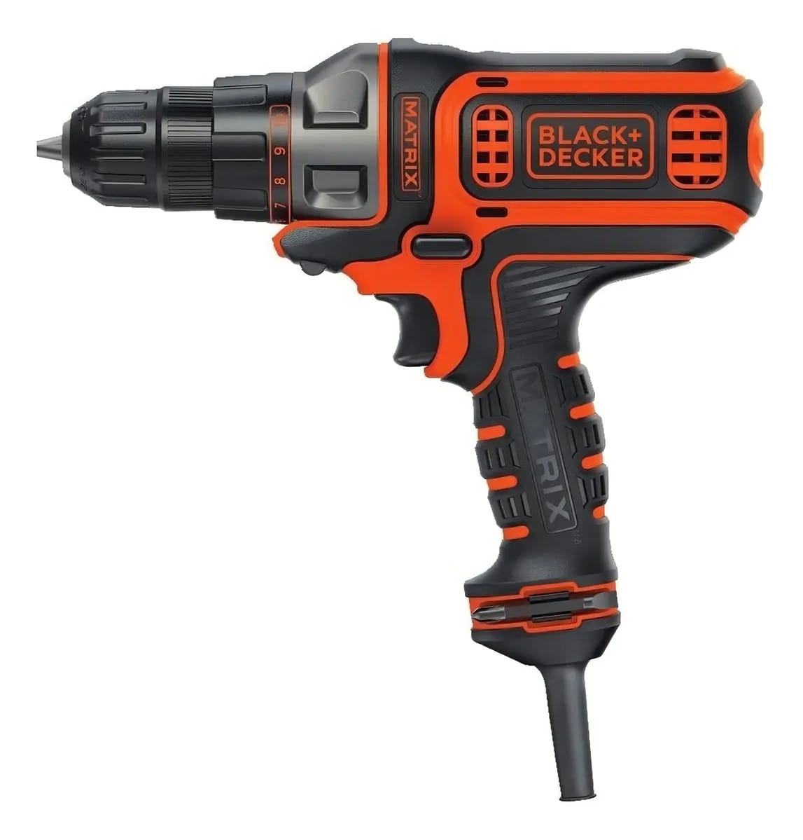 Furadeira parafusadeira elétrica de 10mm Black+Decker BDEDMT + accesorio