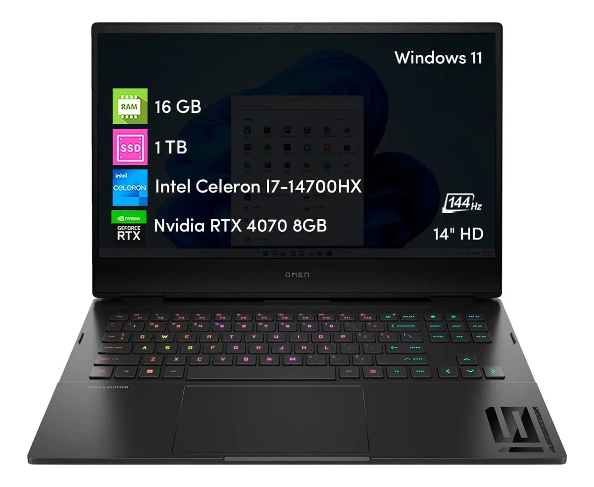 Hp Omen 14700HX 16GB RAM 1024GB Preto