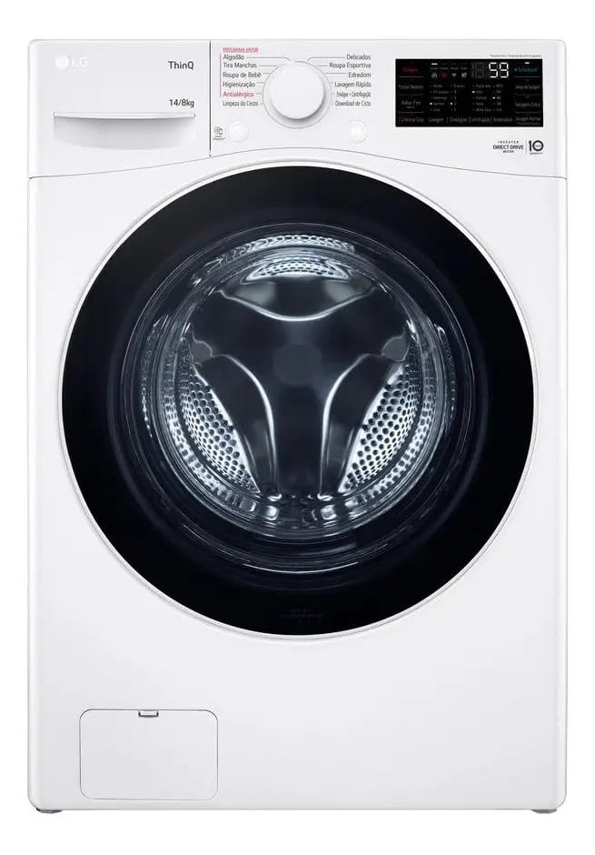 Lava E Seca LG Smart 14kg Branco Inteligência Artificial