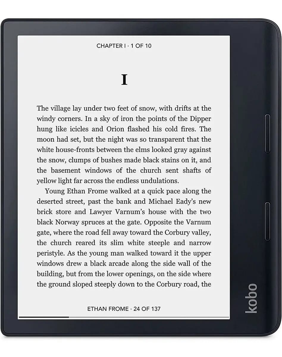 Kobo Sage | Ereader | Tela sensível ao toque HD de 8 polegadas sem reflexo, à prova d'água, brilho ajustável e temperatura de cor, redução de luz azul, Bluetooth, Wi-Fi, 32 GB de armazenamento