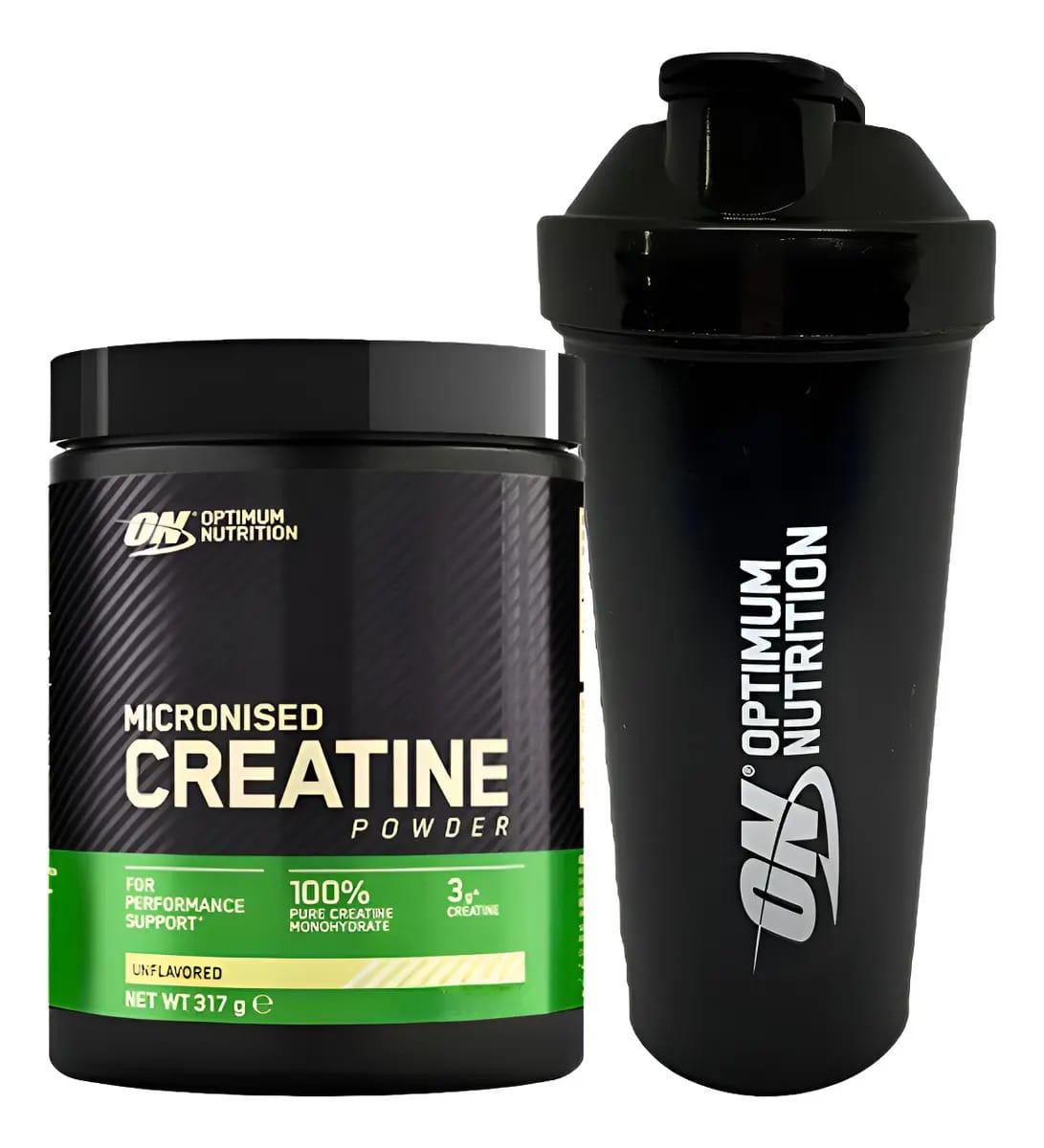 Creatina Monohidratada Optimum Nutrition 300g + Coqueteleira Sabor Sem Sabor