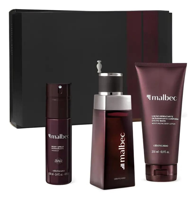 Perfume Masculino O Boticário Malbec Deo Colônia Set 100 mL
