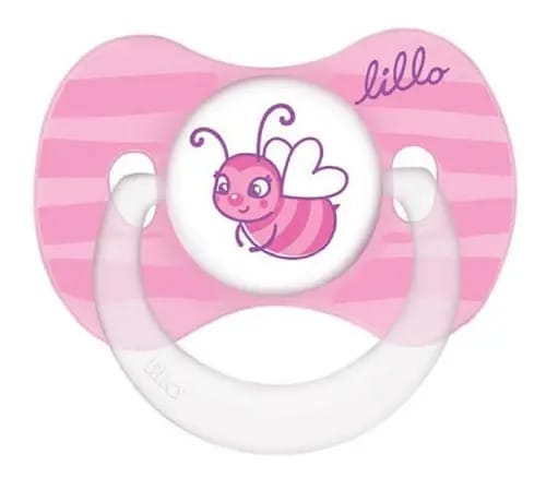 Chupeta Funny Animais Silicone Redondo Rosa Fase 02 Lillo