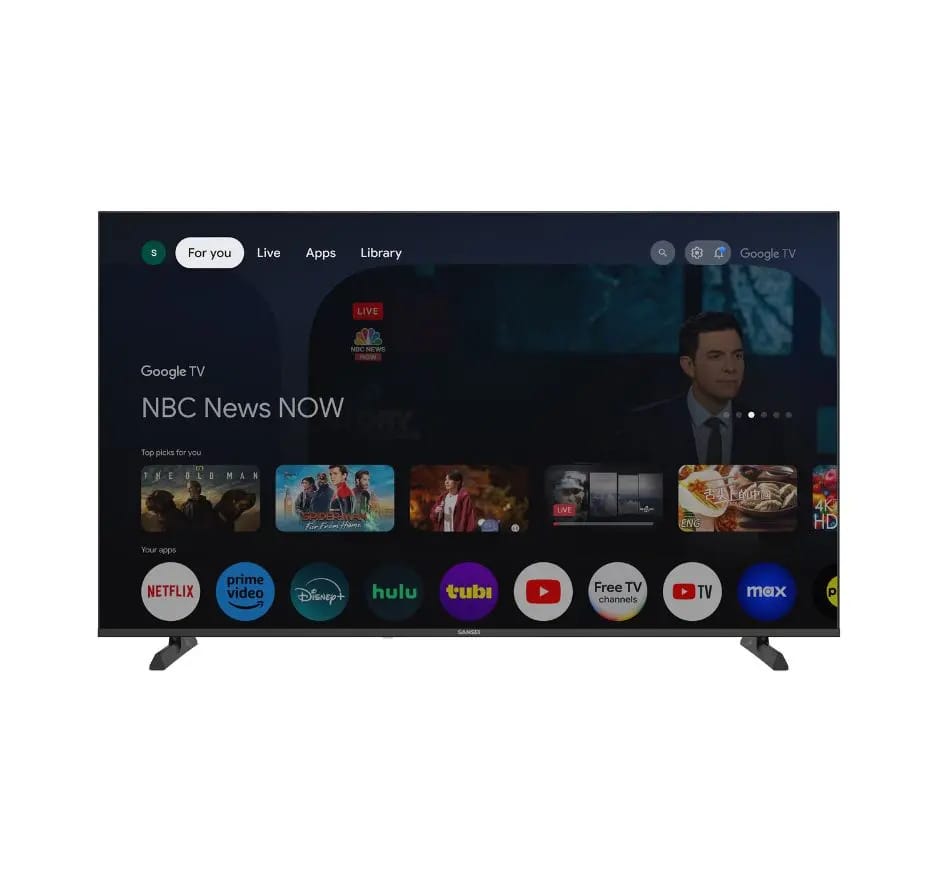 Smart TV Sansei Google TV de 55 polegadas