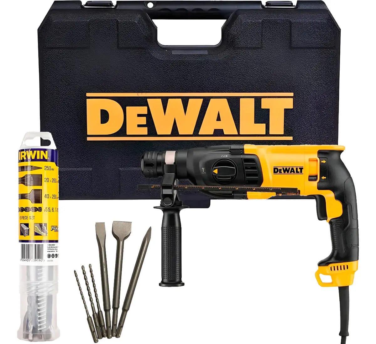 Martelete Com Maleta Dewalt D25133k-b2 + Kit Ponteiras