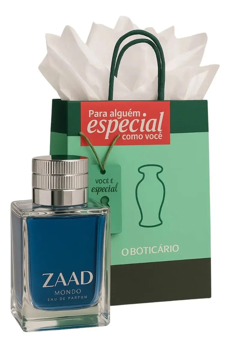 Presente Masculino Perfume Zaad Mondo Original Eau De Parfum O Boticário 95ml + Embalagem Completa Para Presentear