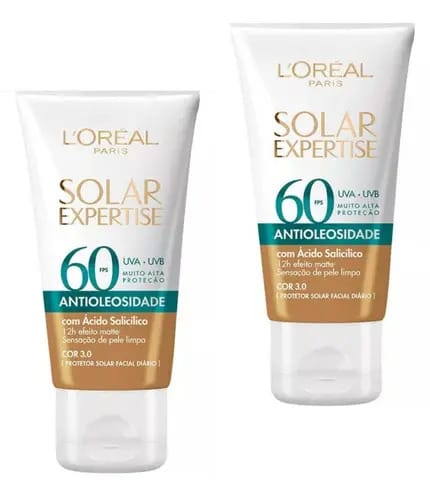 Protetor Solar Expertise Toque Seco Fps60 Loreal Kit 2 Unid