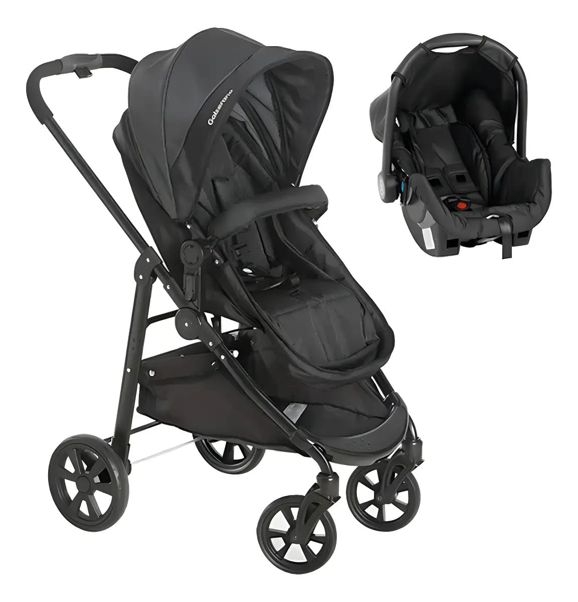 Carrinho de bebê de passeio Galzerano Olympus travel system preto