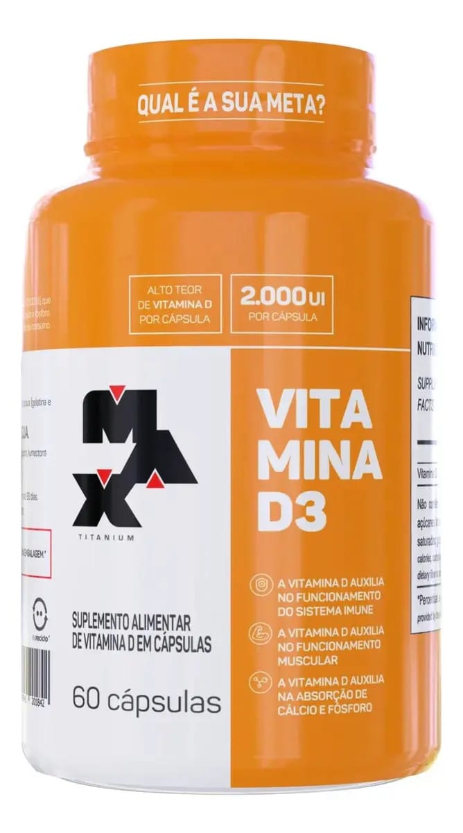 Vitamina D3 60 Cápsulas Max Titanium