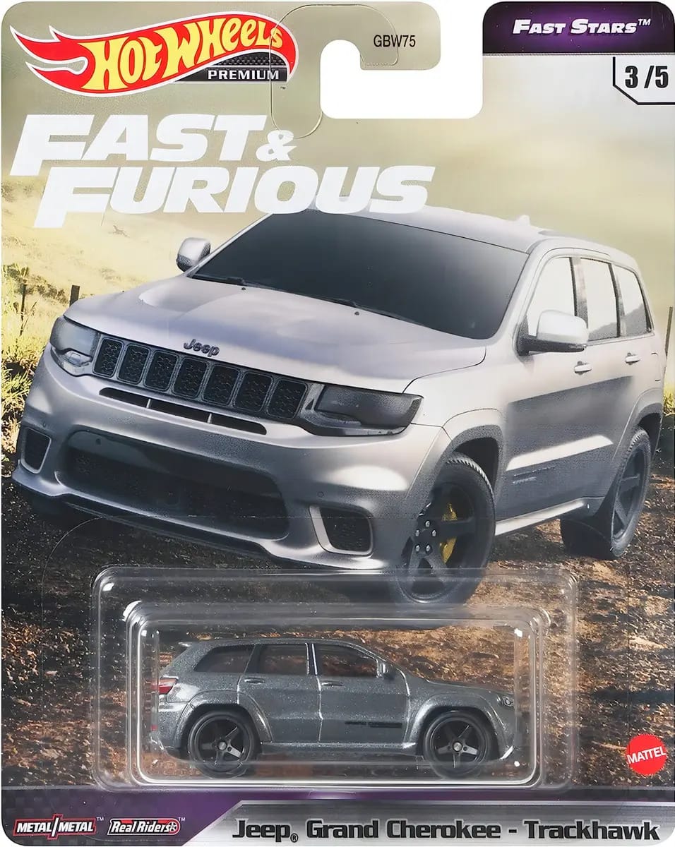 Hot Wheels Grand Cherokee Trackhaw Fast & Furious Fast Stars Cor cinza