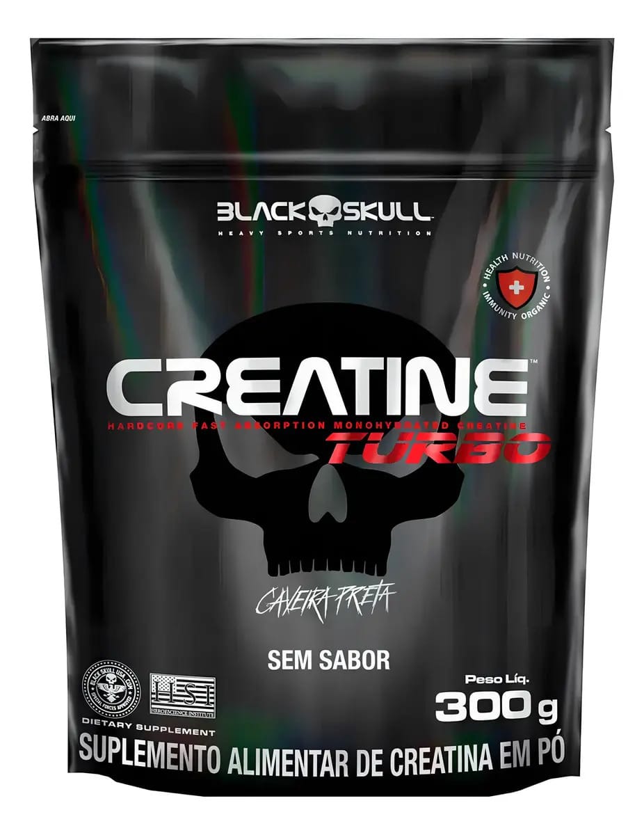 Creatina Refil 300g - Black Skull Sabor Neutro