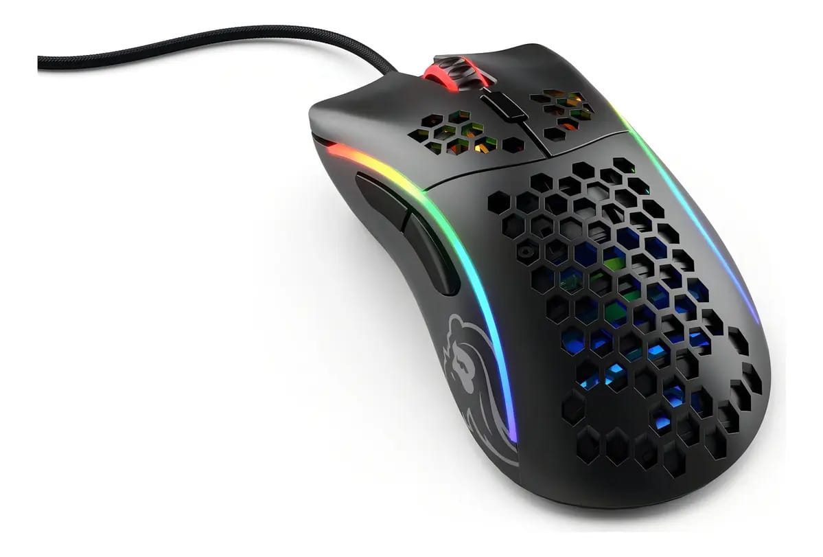 Mouse para jogos Glorious Model D, preto fosco (preto preto)