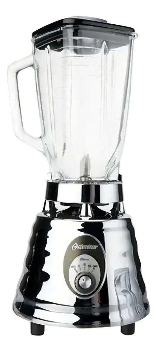 Liquidificador de prata Oster Osterizer 465-42 de 1,25 L com jarro de vidro de