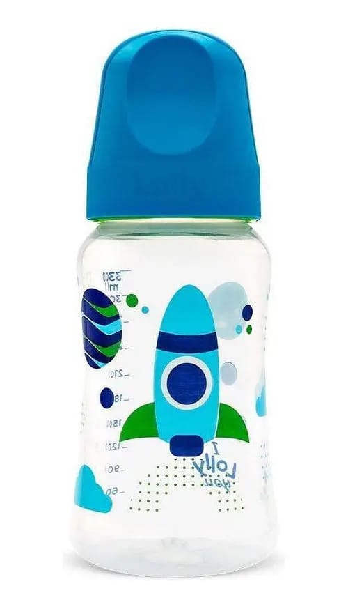 Mamadeira Big Viva Redondo 330ml Azul Lolly