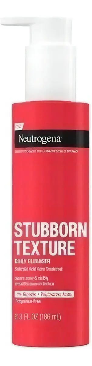 O limpador facial Neutrogena elimina texturas persistentes da acne