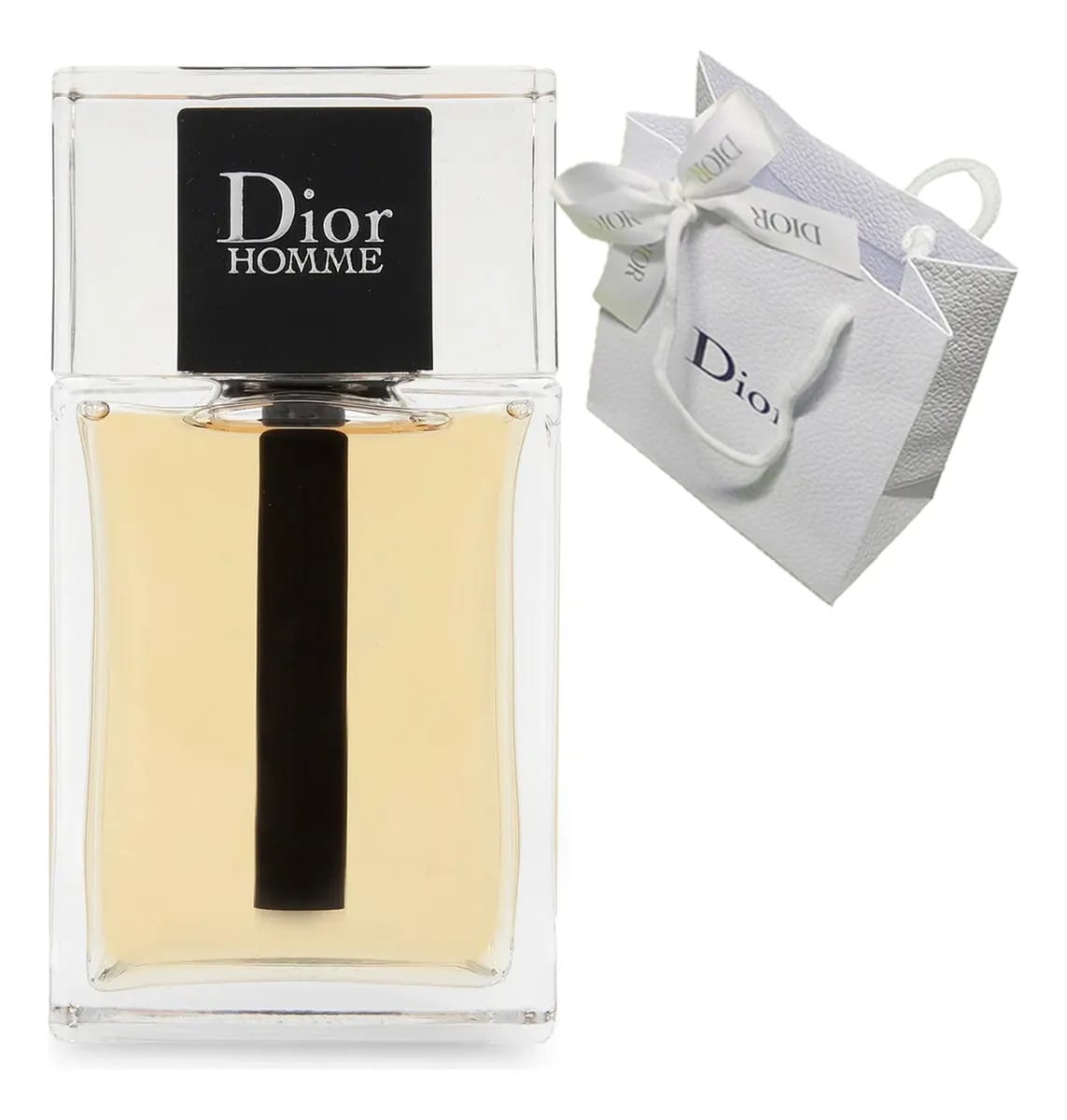 Perfume Dior Dior Homme Edt 100 ml de spray vegano amadeirado sem crueldade com rosas de grama e fita bordada de alta costura | Presente exclusivo (saco+laço)